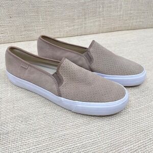 Keds Women's Slip On Sneakers Perforated Suede Tan Dream Foam Size 9.5